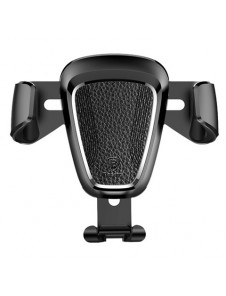 Baseus Gravity Car Mount Aluminium Phone Bracket Luftventilhållare för 4-6" Enheter - Svart