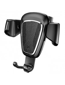 Baseus Gravity Car Mount Aluminium Phone Bracket Luftventilhållare för 4-6" Enheter - Svart