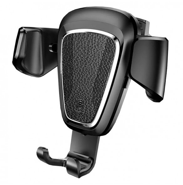 Baseus Gravity Car Mount Aluminium Phone Bracket Luftventilhållare för 4-6" Enheter - Svart