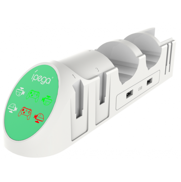 laddningsstation för en Nintendo Switch
du kan ladda 2x Joy-cons, 2x Nintendo Switch Pro-spelkontroller och konsol samtidigt
