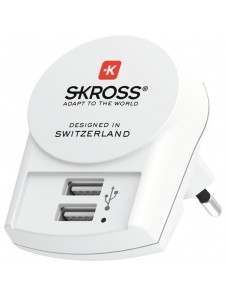SKross Euro USB-laddare 2xUSB Type A