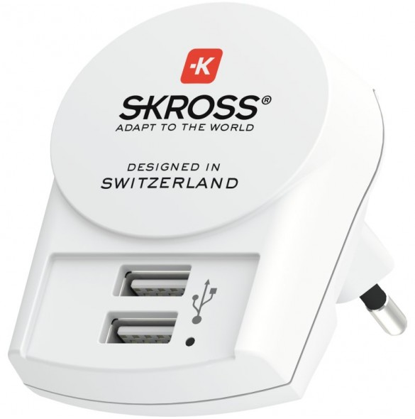 SKross Euro USB-laddare 2xUSB Type A