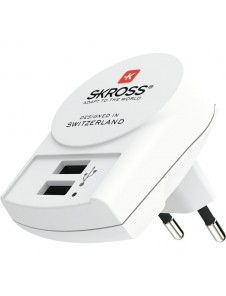 SKross Euro USB-laddare 2xUSB Type A