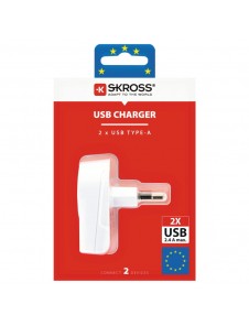 SKross Euro USB-laddare 2xUSB Type A
