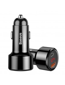 Baseus Magic Series PPS Car Charger with digital display USB Quick Charge 3.0 / USB Type C PD QC4+ 45W 6A - Svart