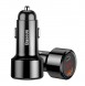 Baseus Magic Series PPS Car Charger with digital display USB Quick Charge 3.0 / USB Type C PD QC4+ 45W 6A - Svart