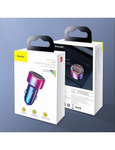 Baseus Magic Series PPS Car Charger with digital display USB Quick Charge 3.0 / USB Type C PD QC4+ 45W 6A - Svart