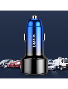 Baseus Magic Series PPS Car Charger with digital display USB Quick Charge 3.0 / USB Type C PD QC4+ 45W 6A - Svart