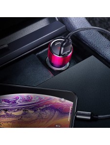 Baseus Magic Series PPS Car Charger with digital display USB Quick Charge 3.0 / USB Type C PD QC4+ 45W 6A - Svart